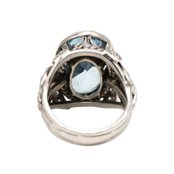 Bague Cocktail en or blanc, platine, spinelle et diamants
