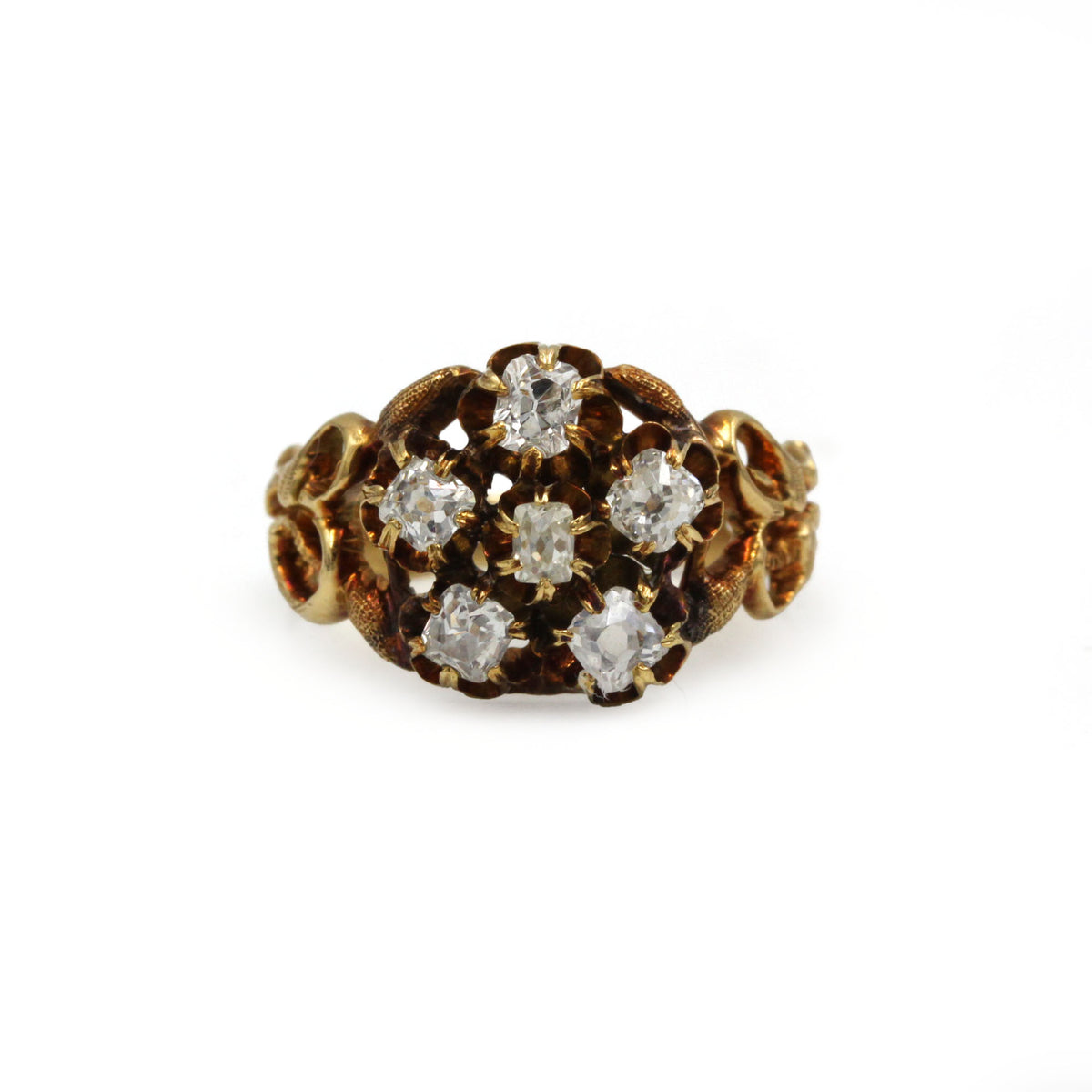 Bague Marguerite en or jaune et diamants