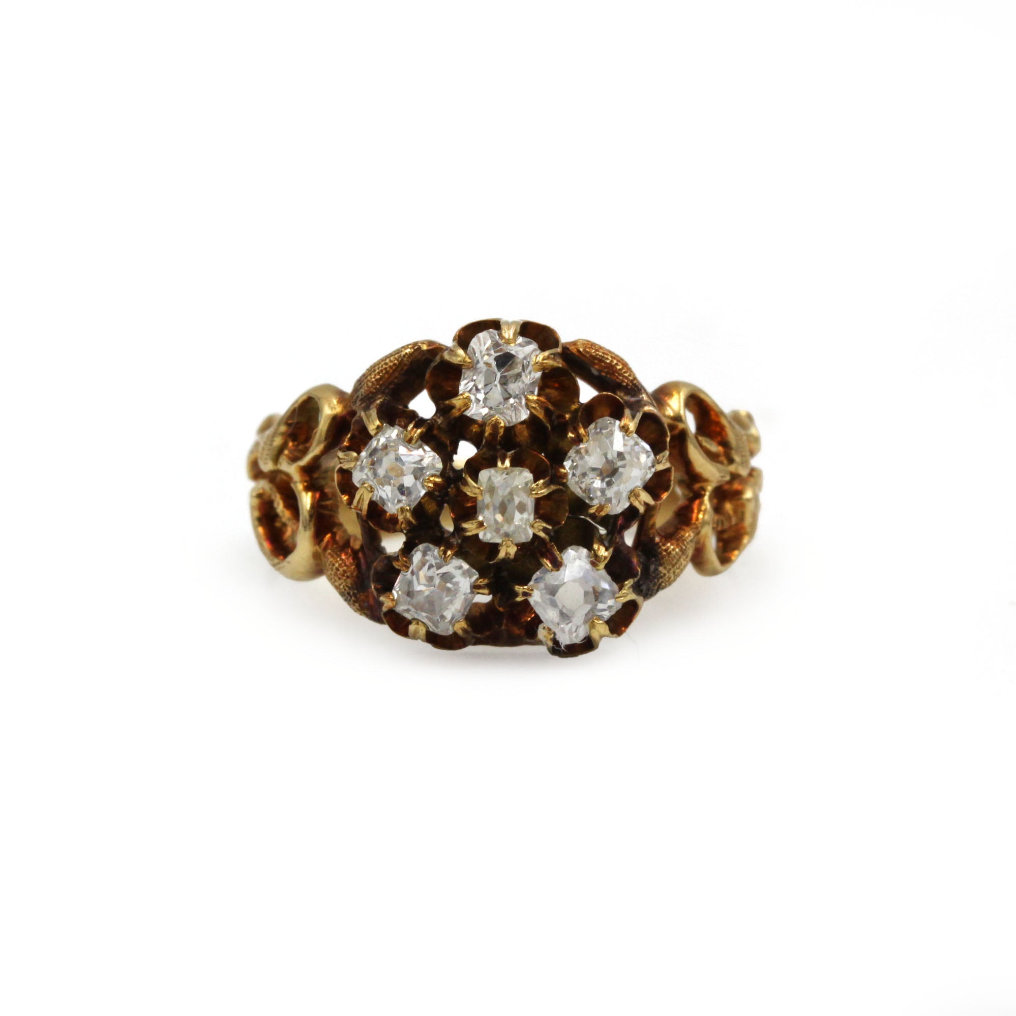 Bague Marguerite en or jaune et diamants
