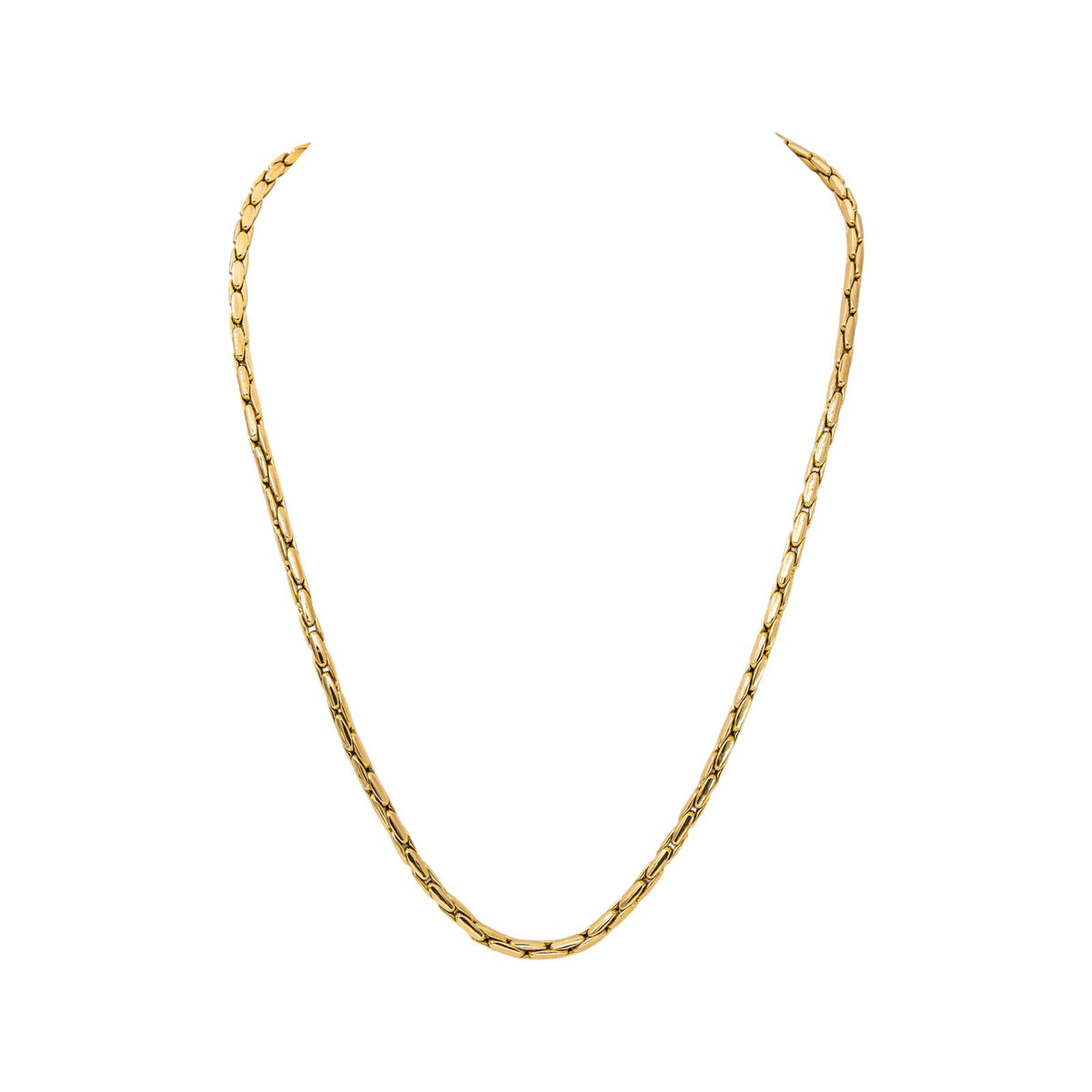 Collier maille Grain de riz Or jaune