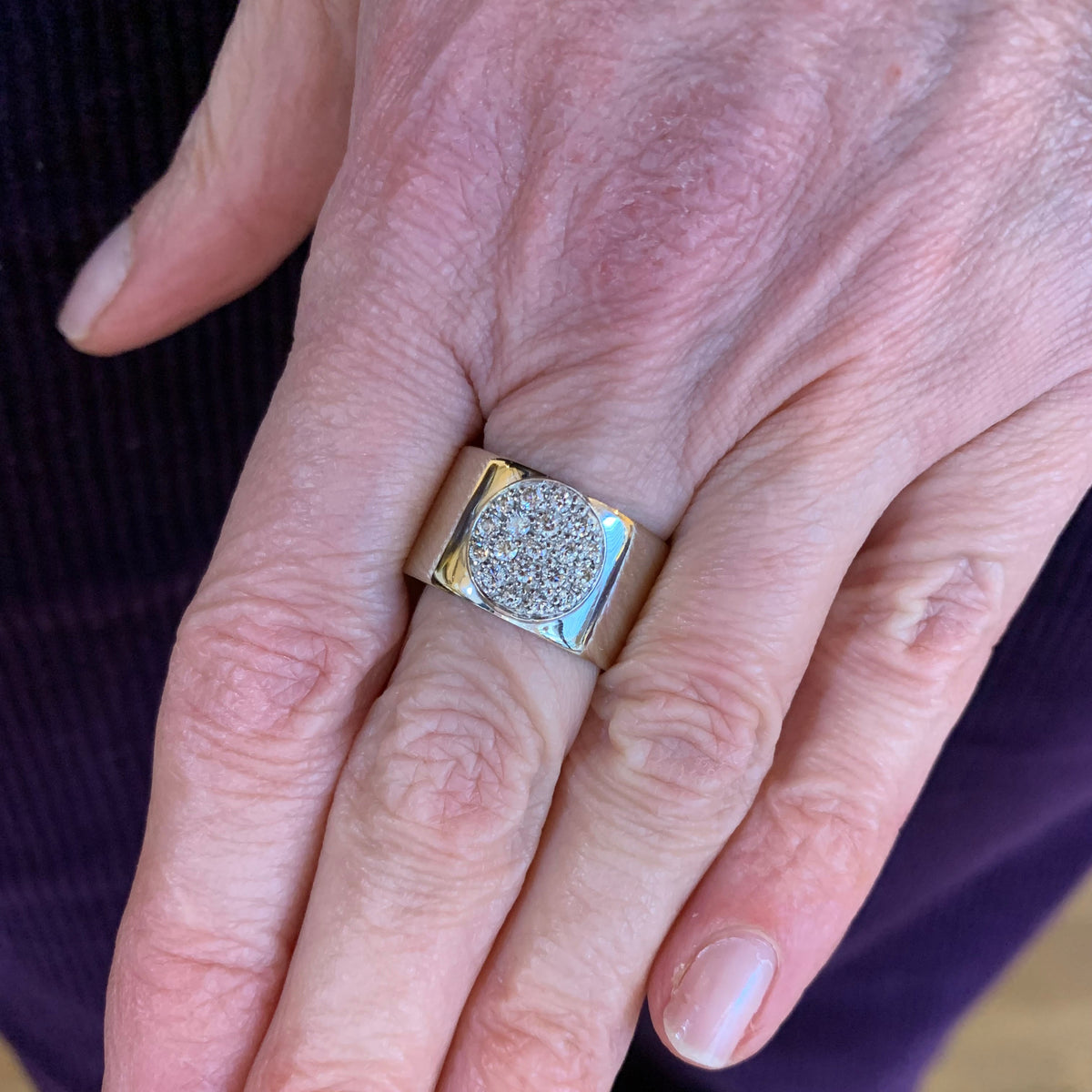 Bague Bandeau DINH VAN "Anthéa" en or blanc et diamants