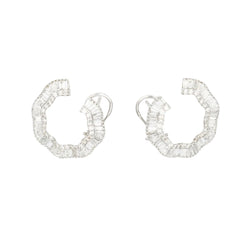 Boucles d'oreilles en or blanc et diamants