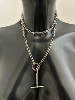 Collier Chaîne HERMÉS Chaîne Croisette GM en argent