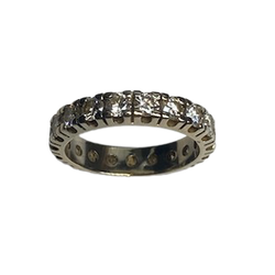 Bague Alliance en or blanc et diamants