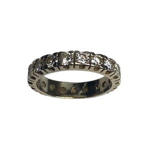 Bague Alliance en or blanc et diamants
