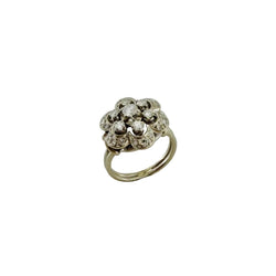 Bague Entourage en or blanc, platine et diamants