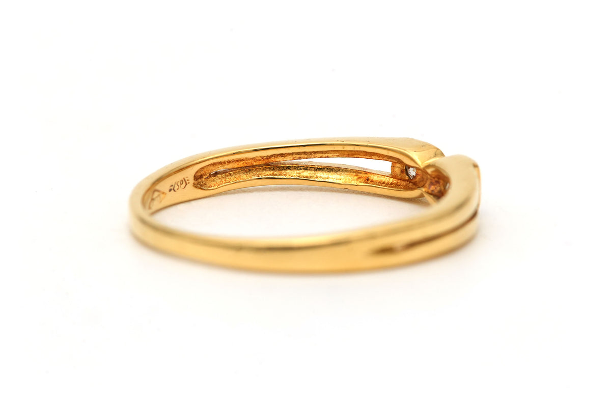 Bague Toi & Moi en or jaune et diamants