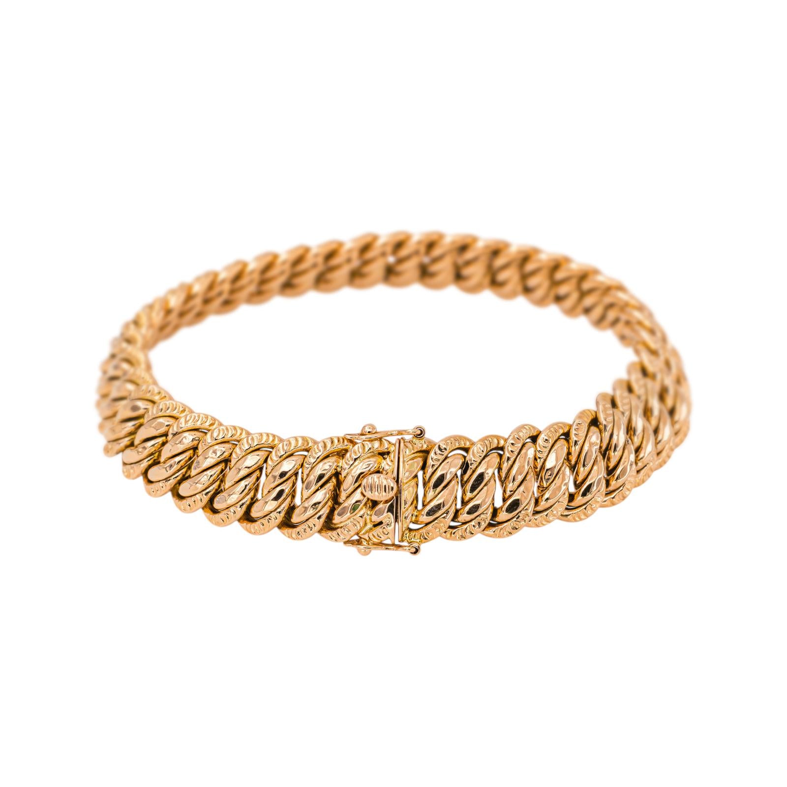 Bracelet Maille Amériaince Or rose