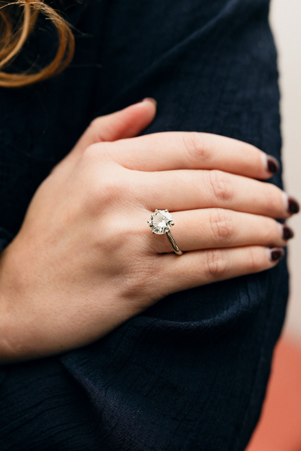 Bague Solitaire en or blanc et diamant