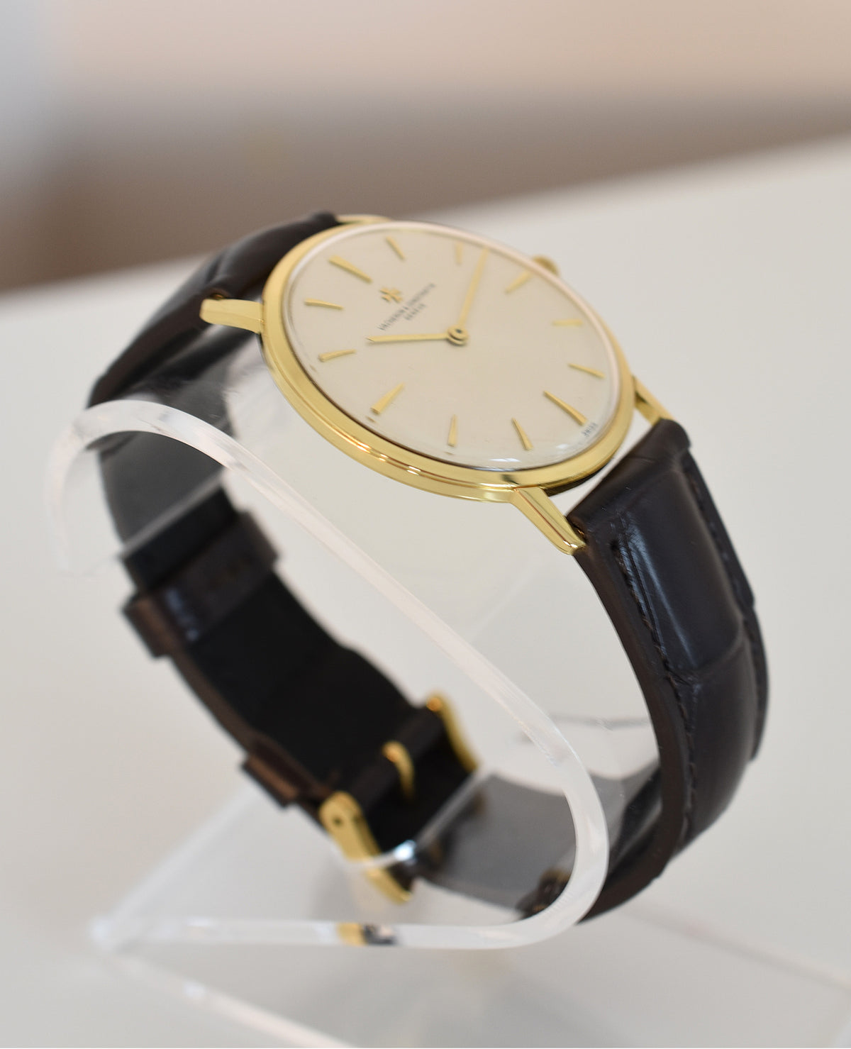 Montre VACHERON & CONSTANTIN en or jaune et cuir