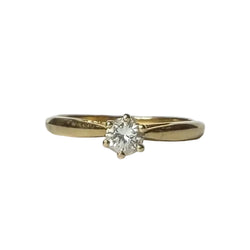 Bague Solitaire en or jaune et diamant