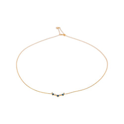 Collier Maille forçat Or jaune Saphir