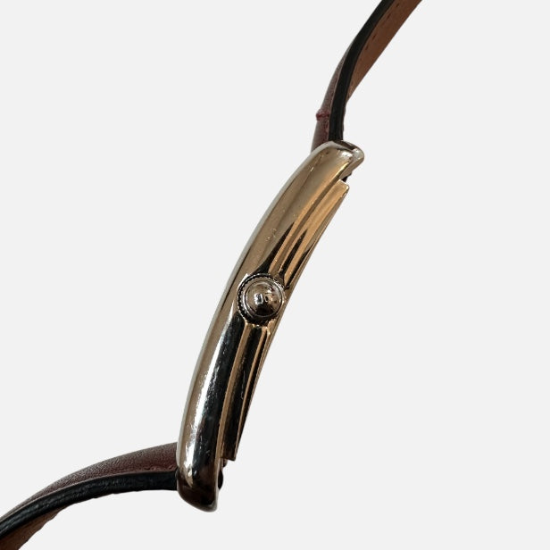Montre HERMÈS en acier, cuir et quartz