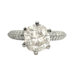 Bague Solitaire en or blanc et diamants