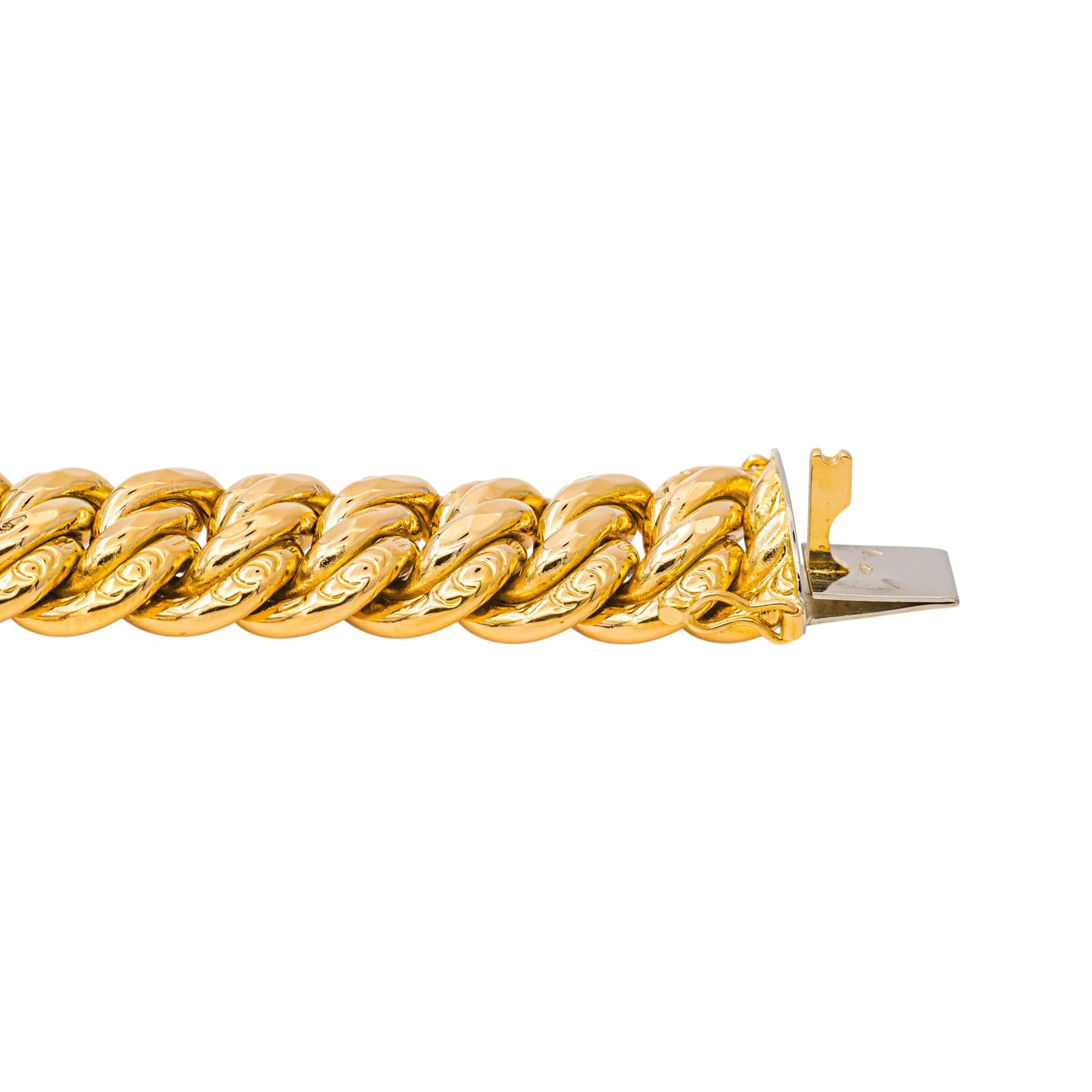 Bracelet maille Américaine Or jaune