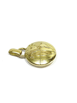 Pendentif Globe Terrestre en or jaune