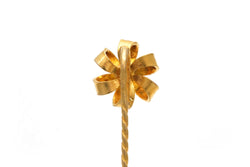 Pique à cravate en or jaune et diamant