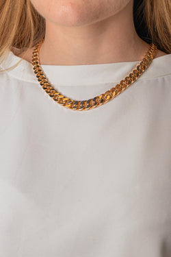 Collier maille Gourmette Or rose