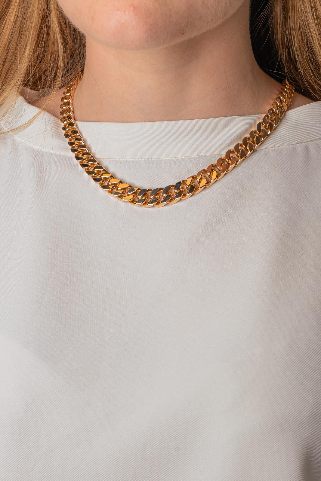 Collier maille Gourmette Or rose