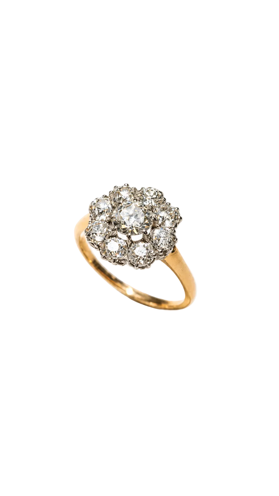 Bague Marguerite en or jaune et diamants