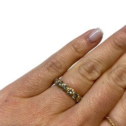 Bague Alliance en or jaune et diamants