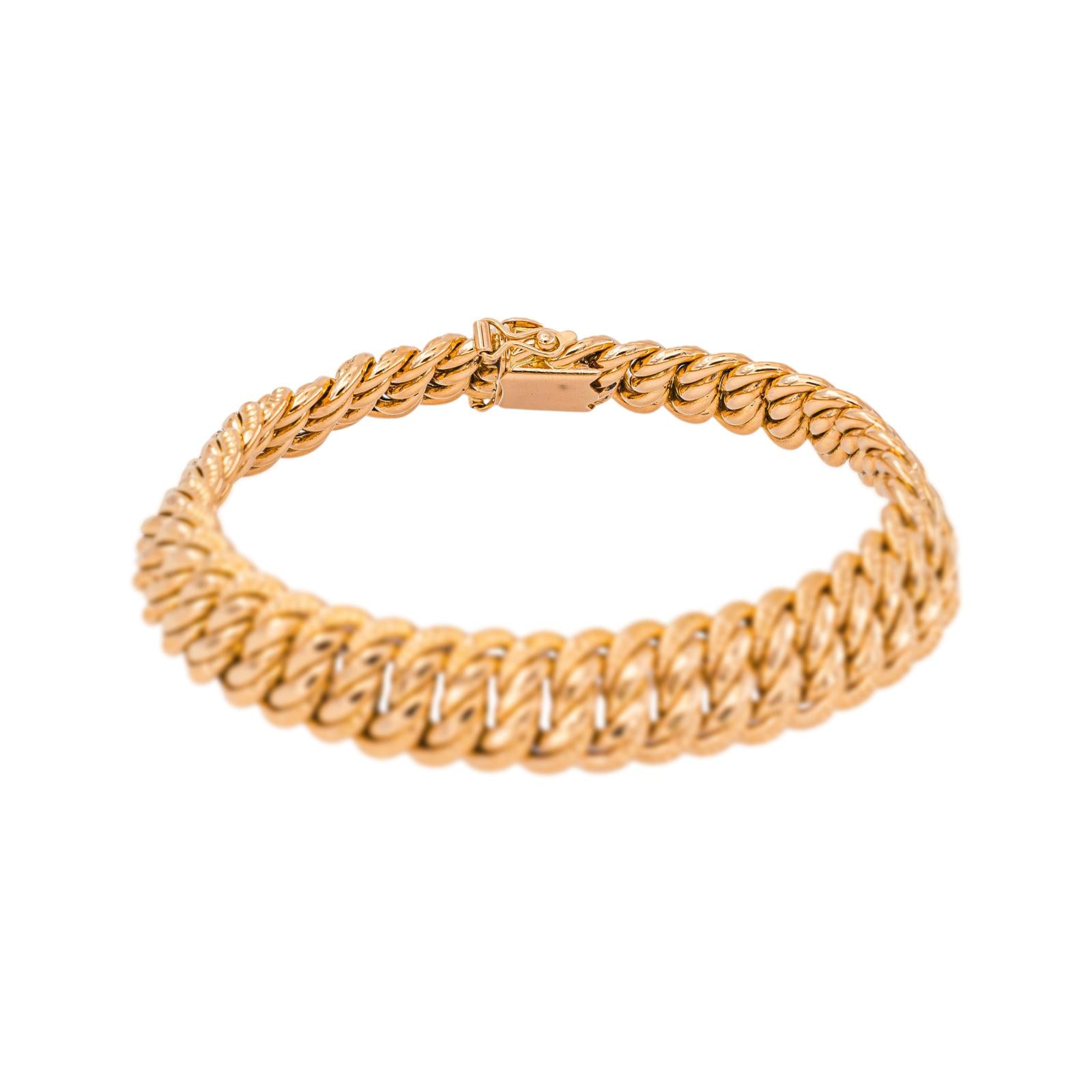 Bracelet Maille Amériaince Or rose