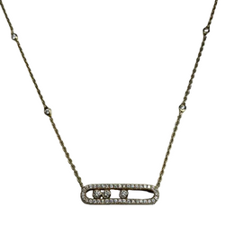 Collier Pendentif MESSIKA "Baby Move Pavé" en or rose et diamants