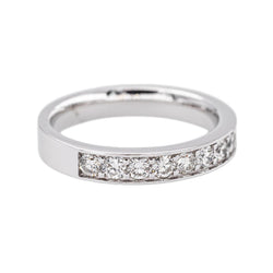 Bague Demi-alliance Or blanc Diamant