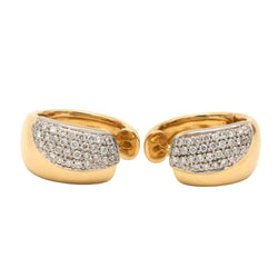 Boucles d'oreilles Créoles en or jaune et diamants