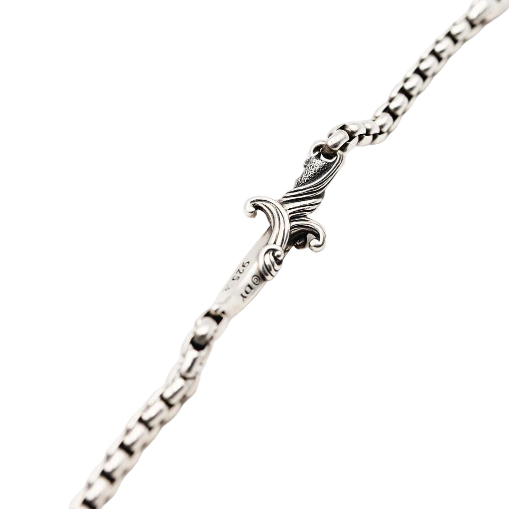 Bracelet Souple DAVID YURMAN Waves Dagger en argent et diamants