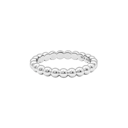 Bague Alliance VAN CLEEF & ARPELS "Perlée" MM en or blanc