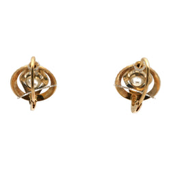 Boucles d'oreilles Dormeuses en or jaune et saphirs
