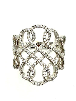 MESSIKA. Collection "Promess", bague en or blanc 18K et diamants