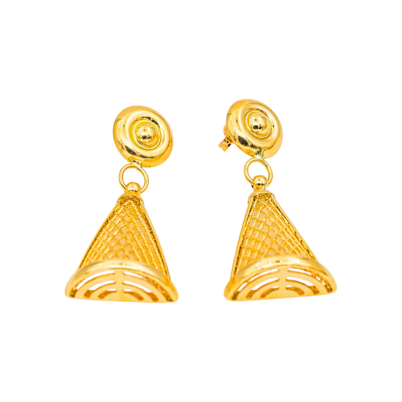 Boucles d'oreilles  Pendantes Or jaune
