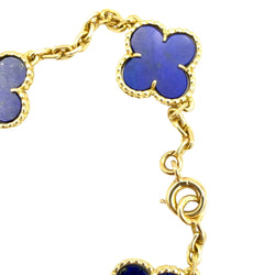 Collier Sautoir VAN CLEEF & ARPELS "Vintage Alhambra" en or jaune et lapis-lazuli