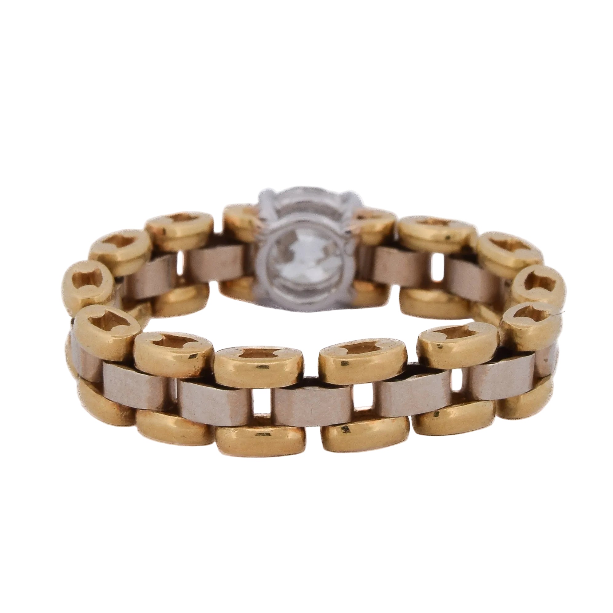 Bague en or blanc, or jaune et diamants