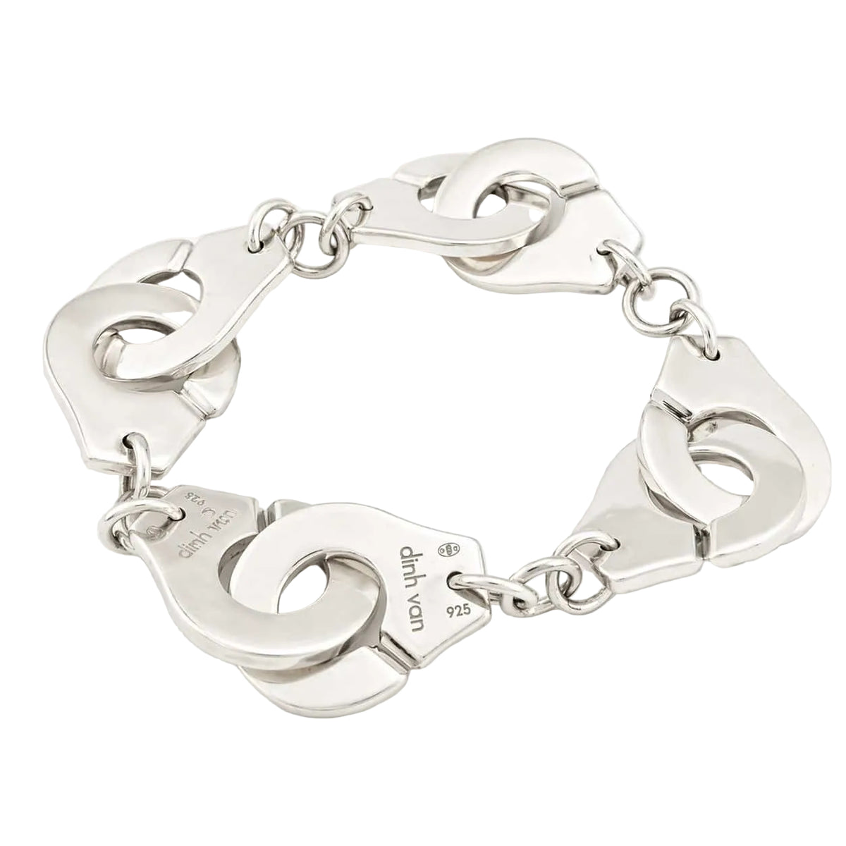 Bracelet Maille DINH VAN "Menottes R20" en argent