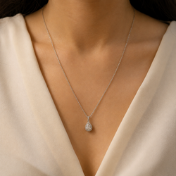 Collier Pendentif en or blanc et diamants