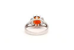 Bague Entourage en or blanc, citrine et diamants