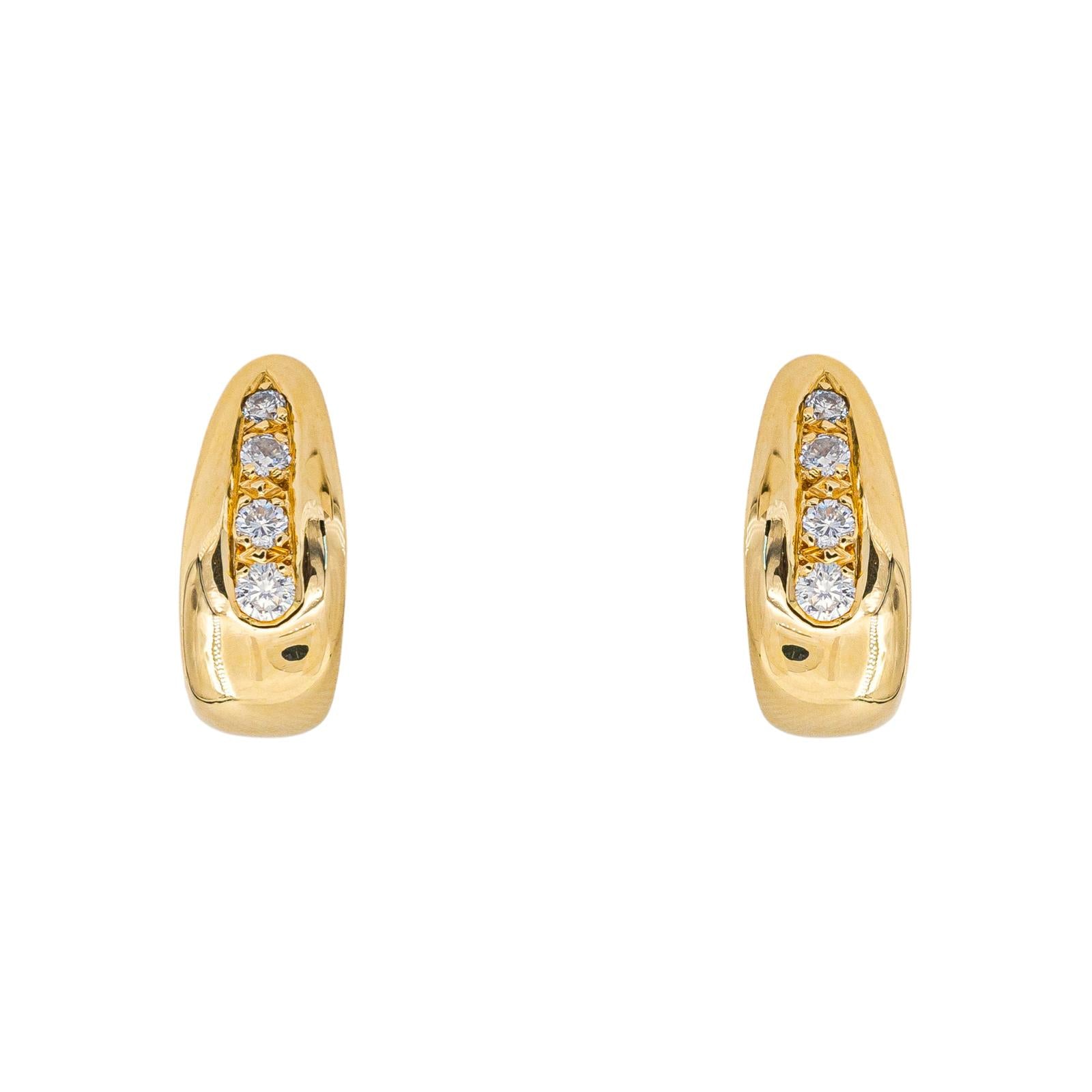 Boucles d'oreilles Dormeuses Or jaune Diamant