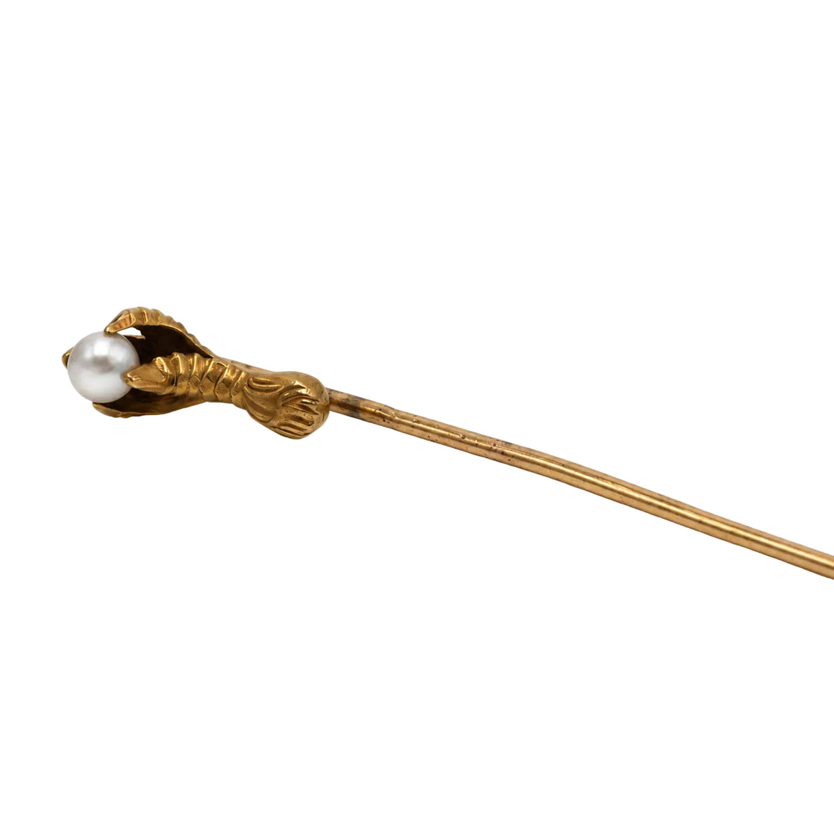 Épingle en or jaune et perle
