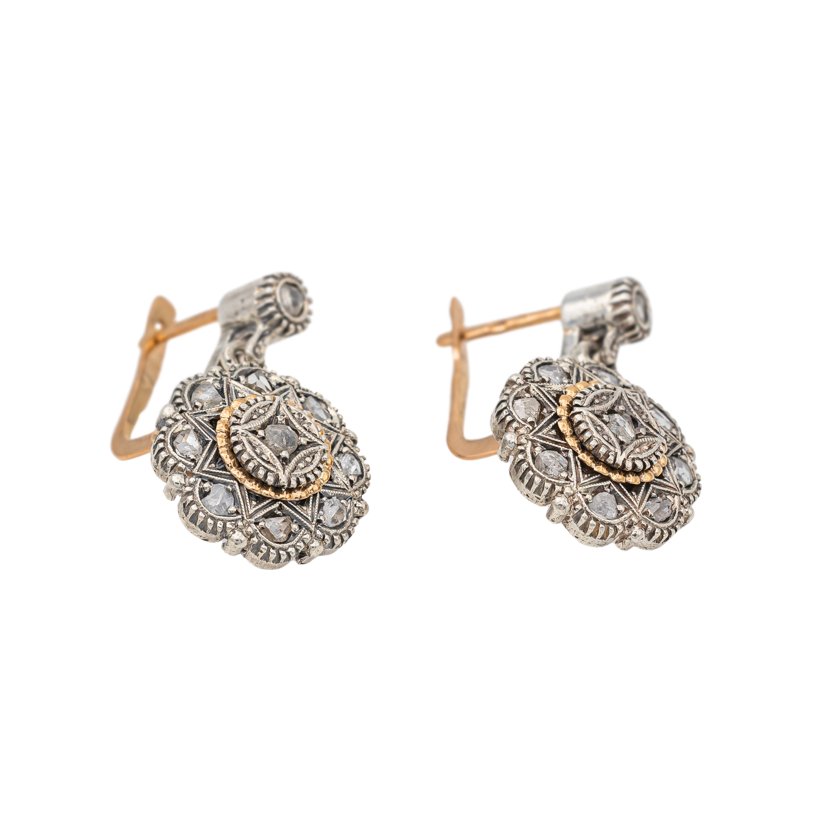 Boucles d'oreilles Dormeuses Or blanc Diamant