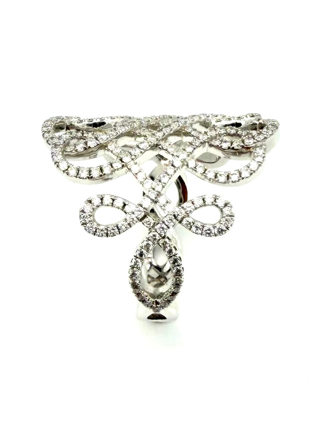 MESSIKA. Collection "Promess", bague en or blanc 18K et diamants