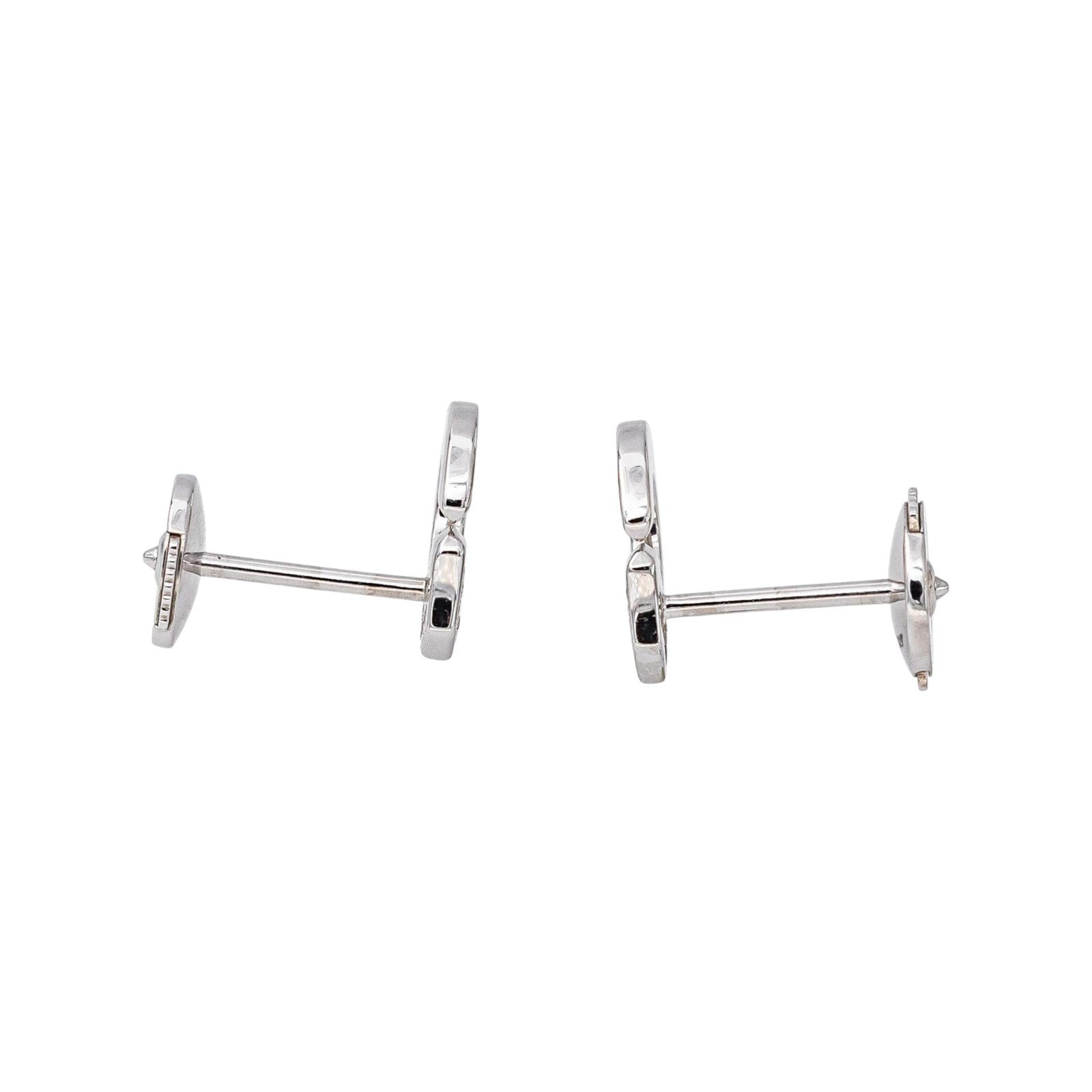 Dinh Van Boucles d'oreilles Menottes Or blanc Diamant