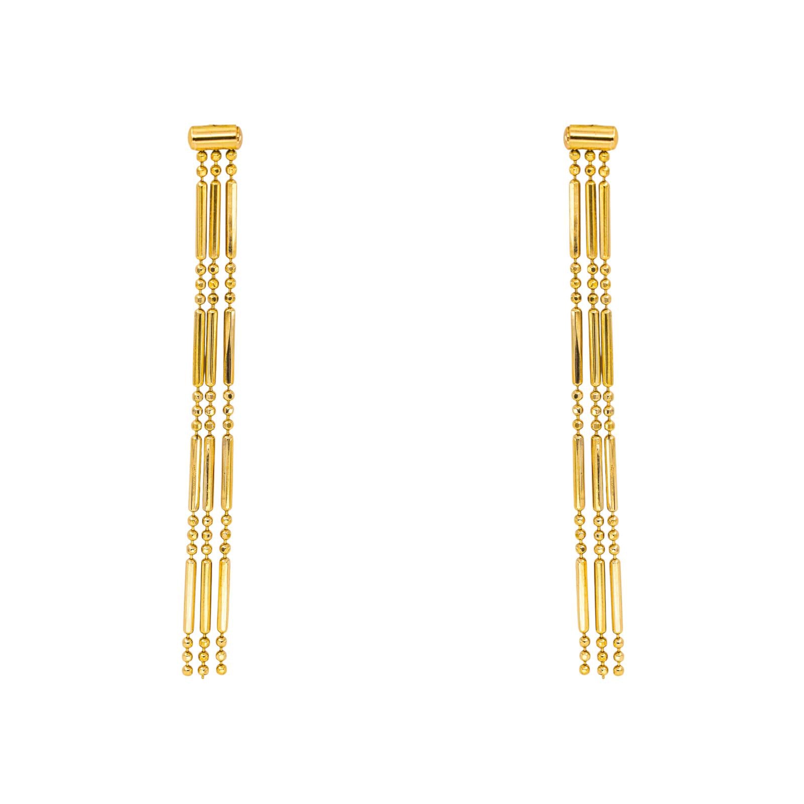 Boucles d'oreilles Pendantes en or jaune