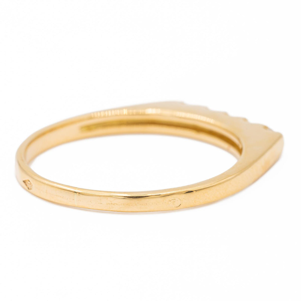 Bague Demi alliance Or jaune  Diamant