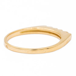 Bague Demi alliance Or jaune  Diamant