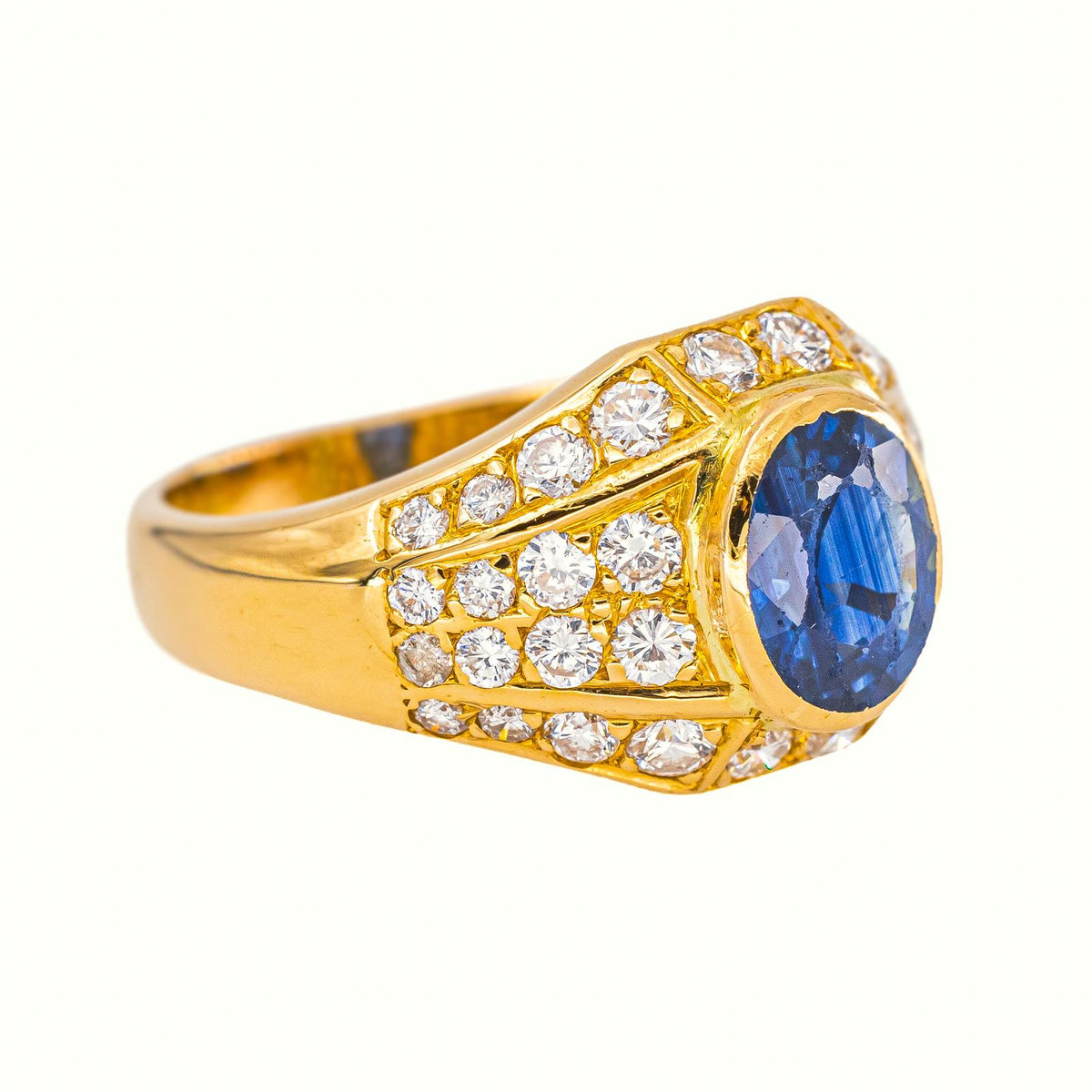 Bague Or jaune Saphir
