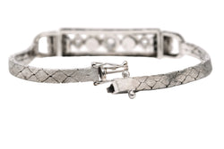 Bracelet Ligne en or blanc, perles et diamants