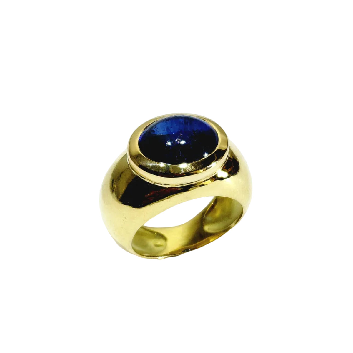 Bague Jonc en or jaune et tanzanite